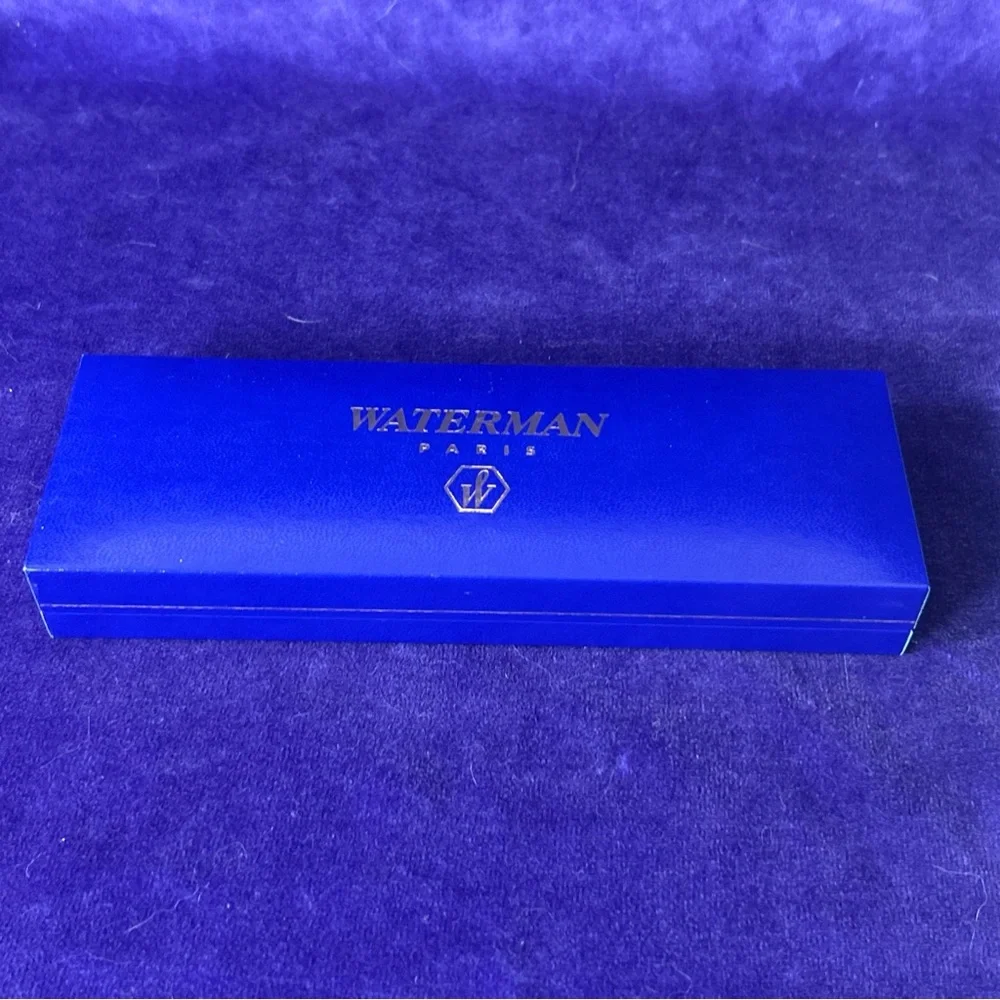 Vintage Waterman Paris 18K Gold Nib Fountain Pen Black & Gold New in Box